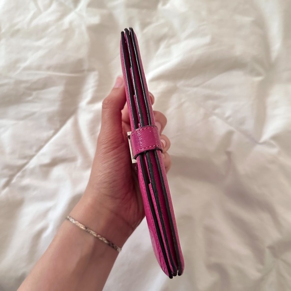 Hermes Wallet Bearn Souffle Vaux Epson Rose w/silver hardware AUTHENTIC - Picture 5 of 10